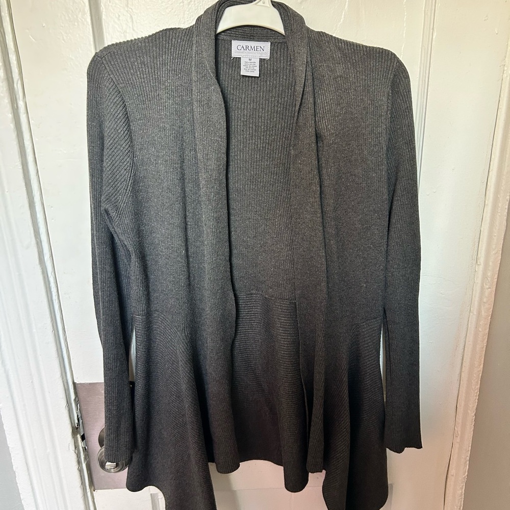 Gray cardigan